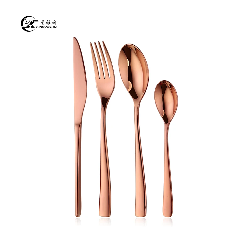 

Food grade Elegant Wedding Event Flatware Set Luxury Hotel Rose Gold Stainless Steel Flatware Set, Iridescent/silver/gold/rose gold