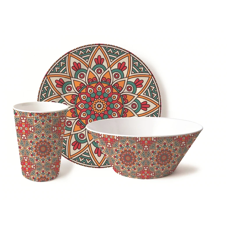 
Hotsale 3pcs Melamine Dinner Set Wholesale Dinnerware Sets 