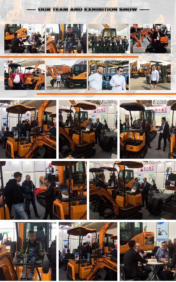 Cylinders Strong Power Mini Excavator 0.8 Ton 2 Ton Xiniu Mini Excavator XN08 Rhinoceros Micro Excavator XN08