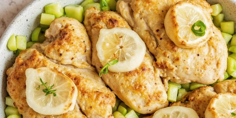 Golden grilled chicken with fresh lemon slices