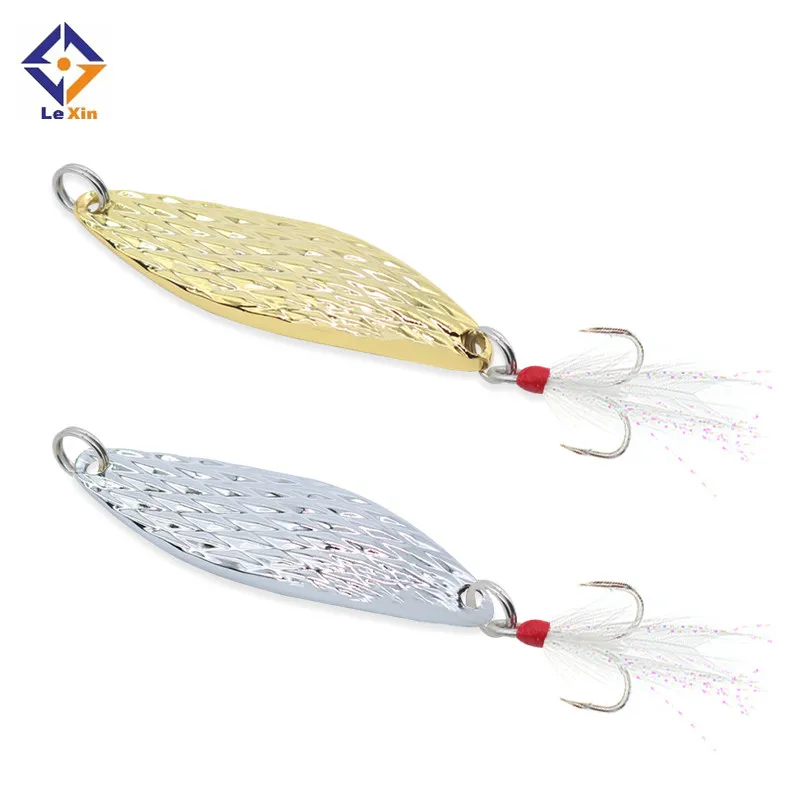 

5g/7.5g/10g/15g/20g Artificial lure trout Fishing Tackle Metal bass Baits spoon fishing lure, Gold / silver