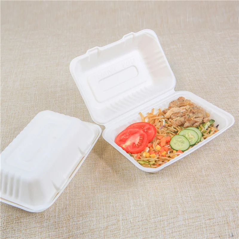 

disposable ecofriendly hoven containers fast food takeaway indian tiffin box, Unbleached and bleached