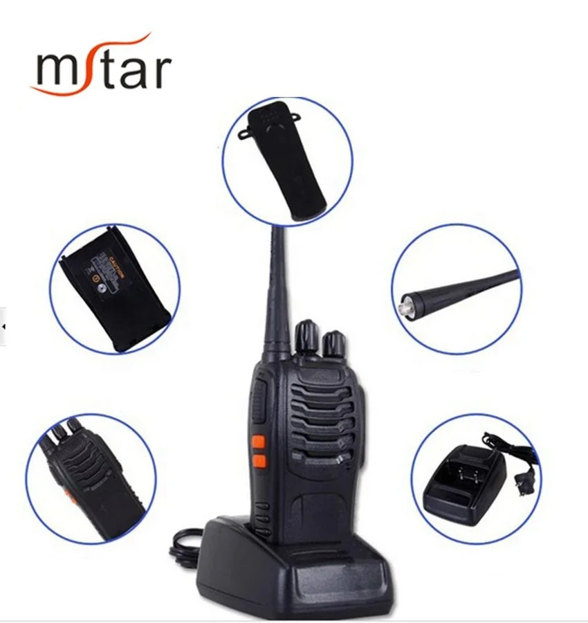 

The handheld two-way radio Baofeng 888S UHF remote walkie-talkie can be used underwater
