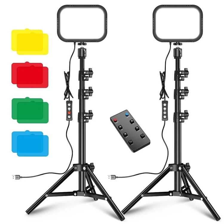 

APEXEL APL-FL19 Live Portrait Soft Light Lighting Kit Photography Dual Bracket Four Colors Fill Light With Tripod Stand