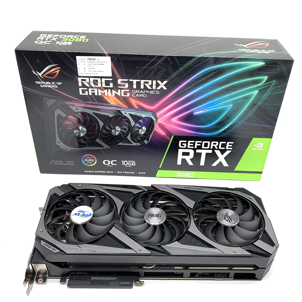 

New Ausu Rog Strix RTX 3080 Non LHR 10GB OC GPU Card Gaming Graphics