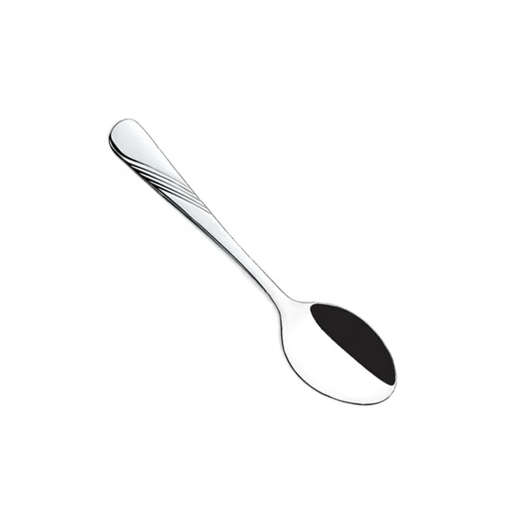

H053-3 Wholesale Factory directly supply stock Stainless steel Tea Spoon with Logo, Silver