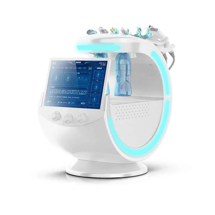 

2020 beauty trends intelligent ice blue microdermabrasion facial care machine skin peeling with skin scanner analyzer