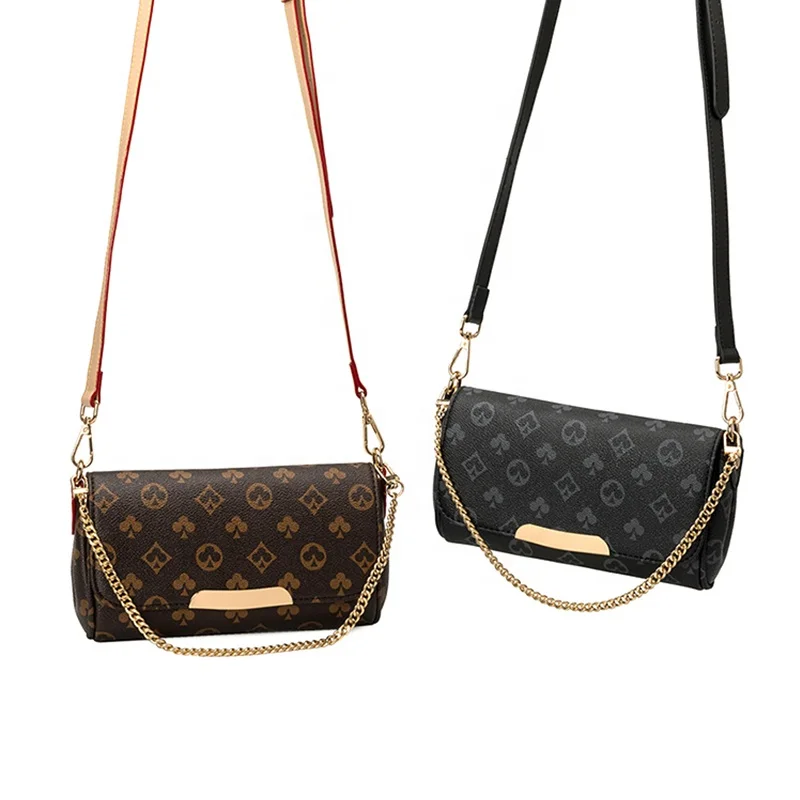 

Korean Classic Leather Sling Bags Print Underarm Bag Women Crossbody Purses
