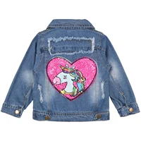 

Baby Kids Girls New Year Jacket School Toddler Denim Jacket 5T Children Valentine Gift Autumn Spring Outwear Coat