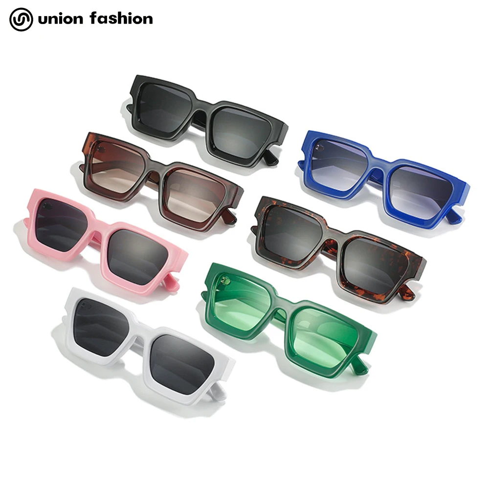 

2022 New Trendy Square Vintage Frame Personalized Plastic Sunglasses