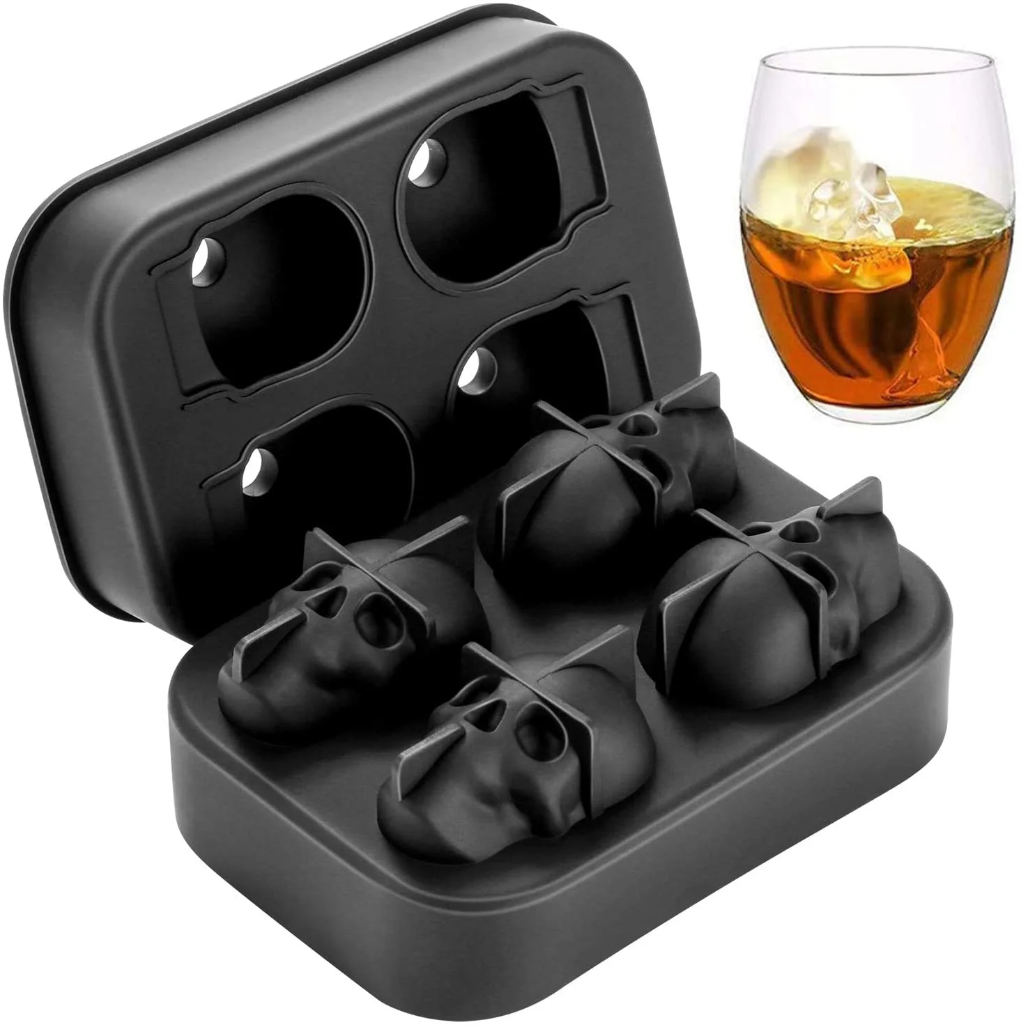 

Sphere Food Grade Big Mini Reusable Whiskey Amazon Top Seller Silicone Round Honeycomb Bin With Lid Ball Ice Cube Tray