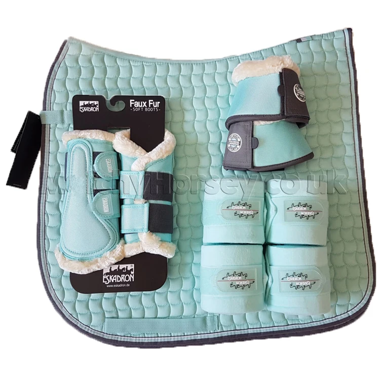 

New design horse saddle pad set saddle pad and ear bonnet/polo wraps/horse boots horse riding equipment, Customized color