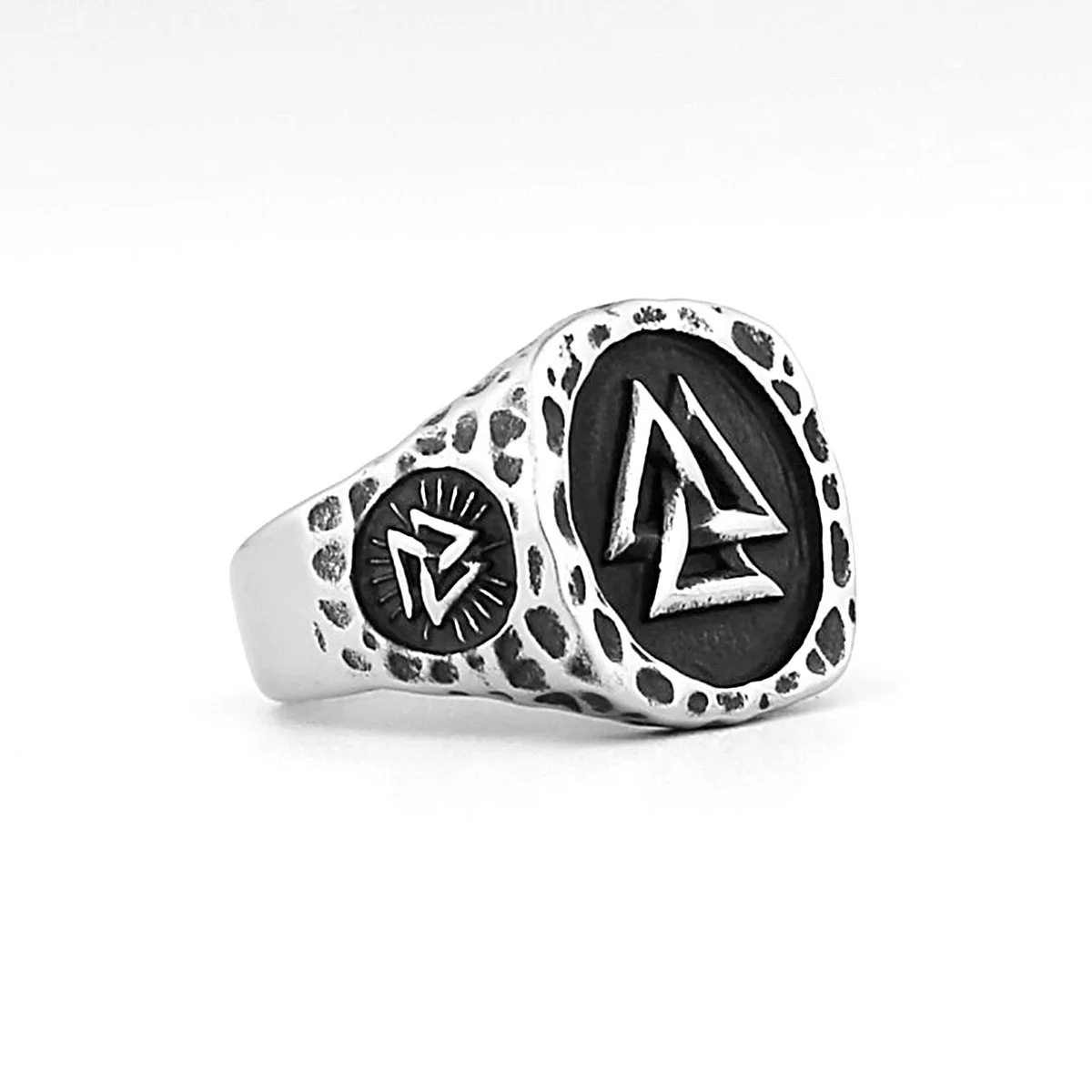 

Nordic Triangle Men's Hip Hop Punk Viking Compass Ring