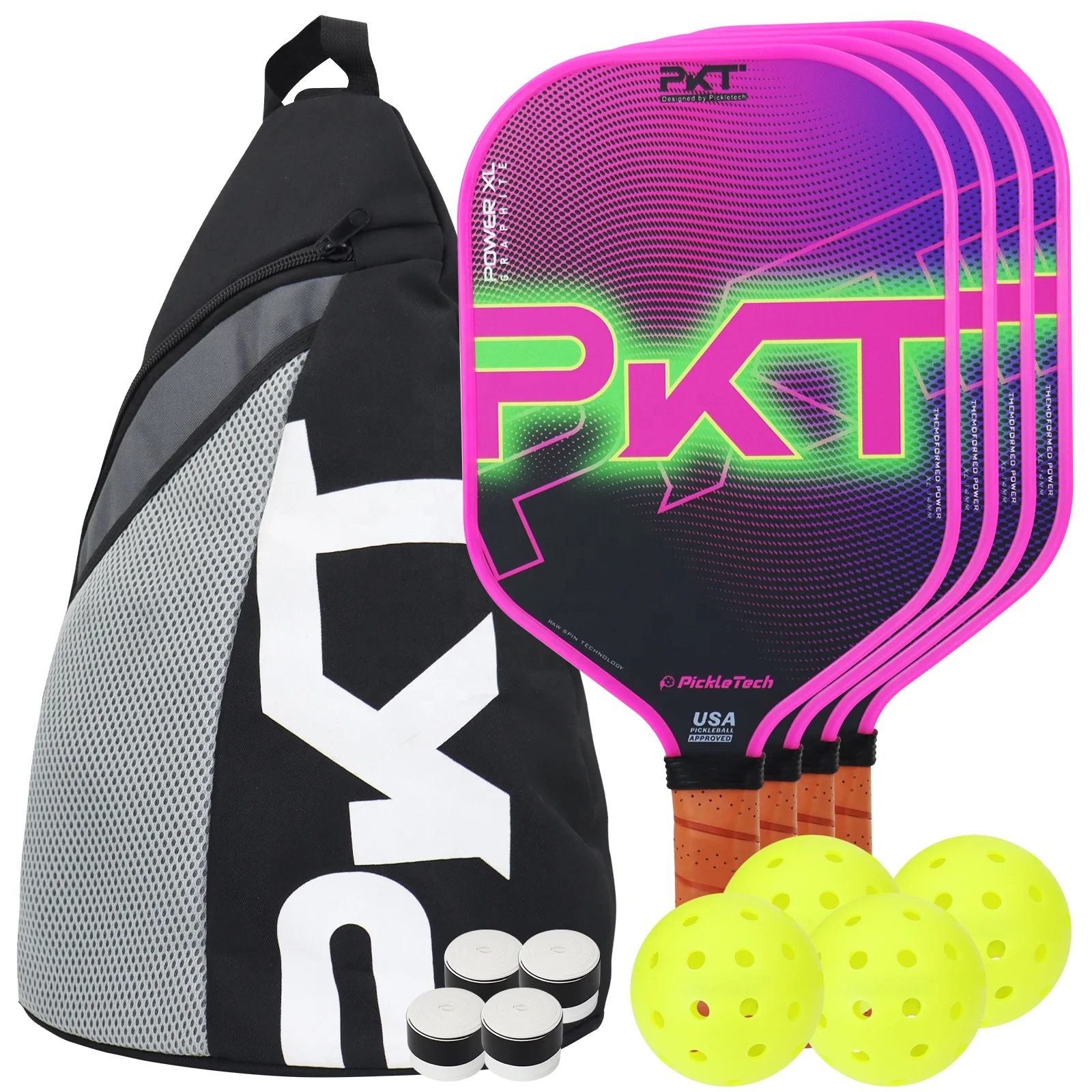 2024 USAPA Approve Fiberglass Lightweight Premium Quality Durable Complete Pickleball Paddle Set Peak Racket