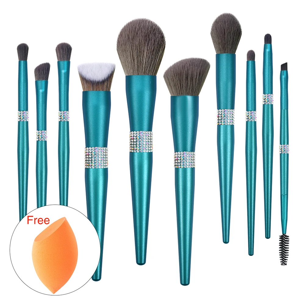 

Rose gold 14pcs Premium Synthetic Kabuki Makeup Brush Set