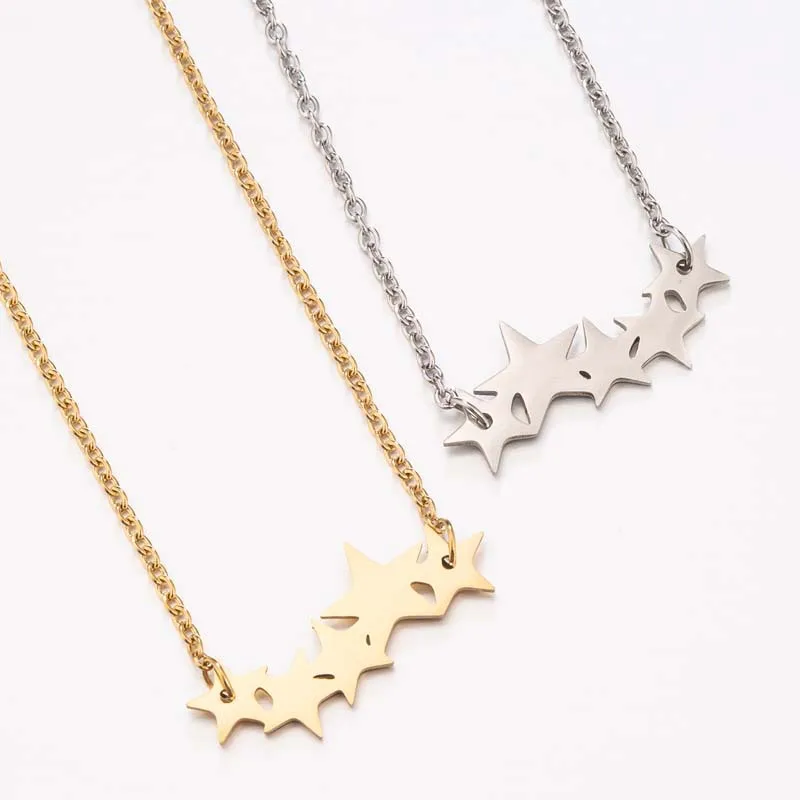 

Korean Style Fashion Little Star Stainless Steel Necklace Simple Small Fresh Star Pendant Necklace For Women, Picture