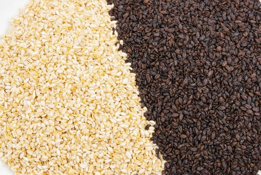 Sushi rolls topped with white sesame seeds