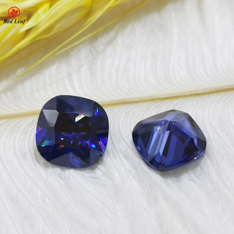 

Redleaf Jewelry square shape cz 5*5mm loose stone cubice zirconia tanzanite color gemstone