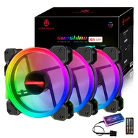 

COOLMOON sunshine RGB fan 120mm 3fans 1controller set computer case cooling fan