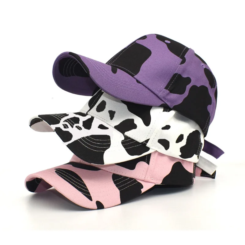 

Custom Tag Cow Print Baseball Cap Hot Sale Women hats