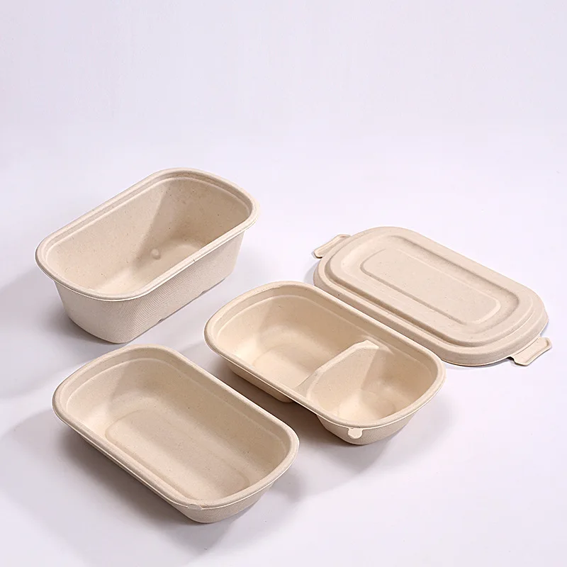 

Disposable Takeaway Microwaveable Eco Lunch Box Sugarcane Clamshell Biodegradable Food Containers