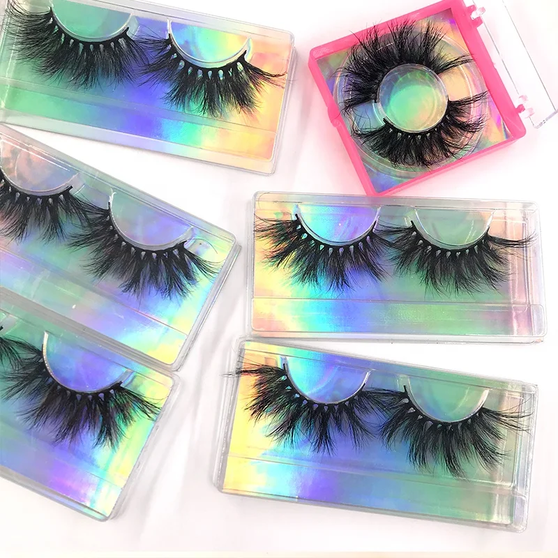 

wholesale custom lashbox packaging wispy natural 100% cruelty free 3d 5d 18 mm fluffy mink eyelashes vendor