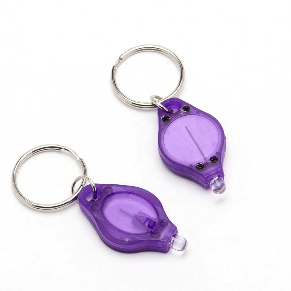 

Custom Logo Printed Promotional mini LED Light Keyring, Customized