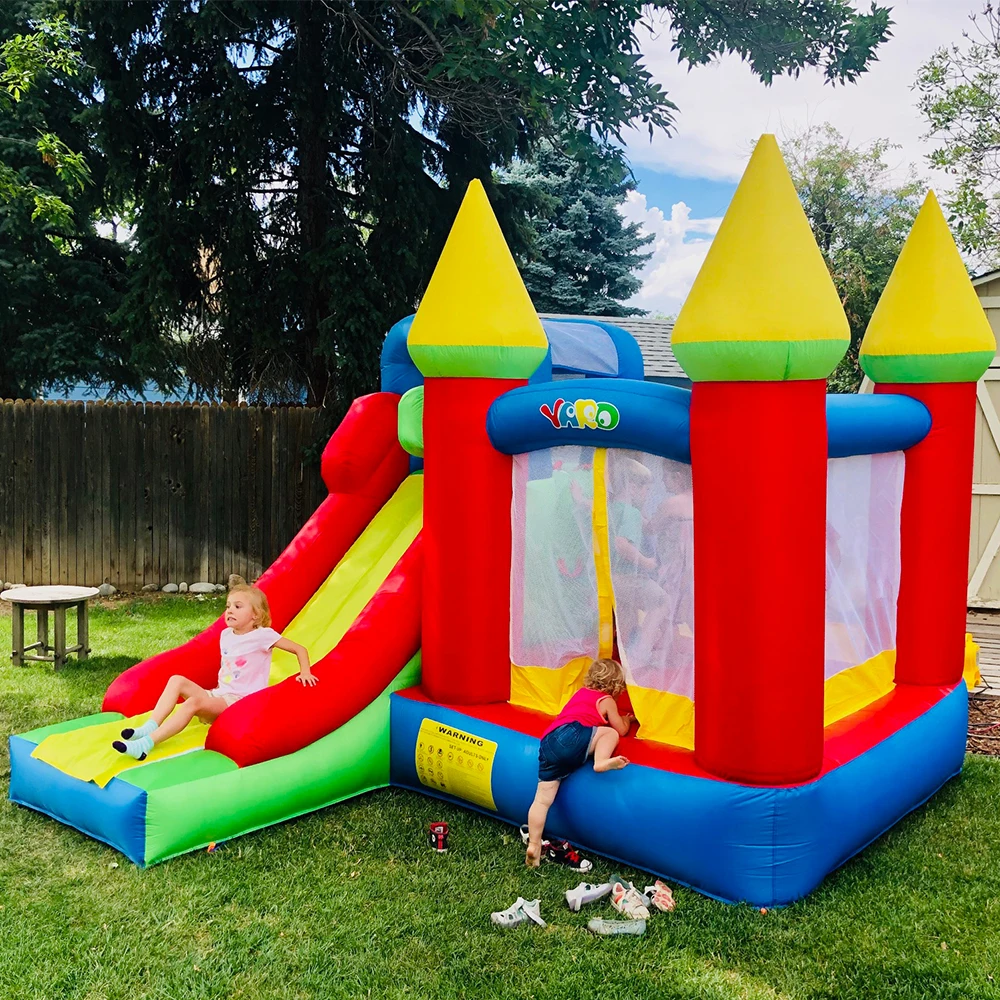 inflating bouncy castle