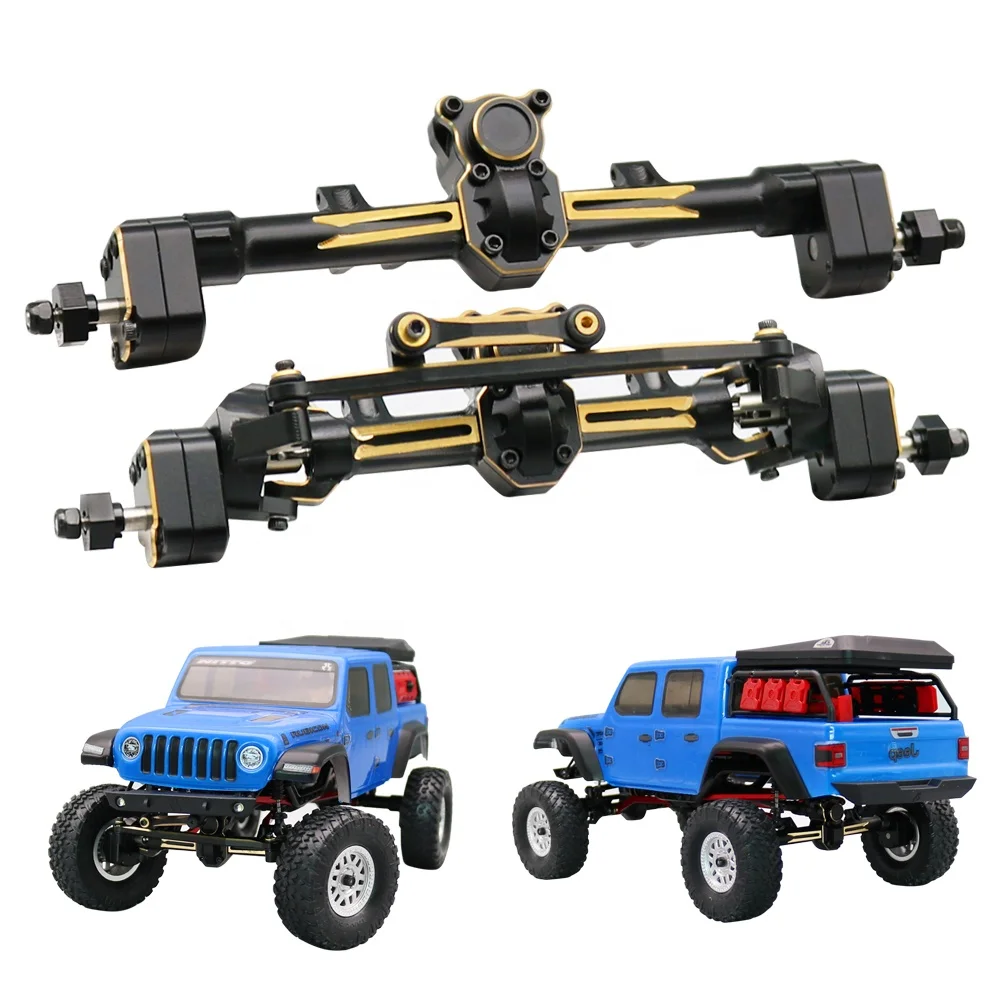 

1/24 RC Crawler Car Axial SCX24 90081 C10 Gladiator Ford Bronco Heavy Brass Front and Rear Portal Axle Upgrade Parts