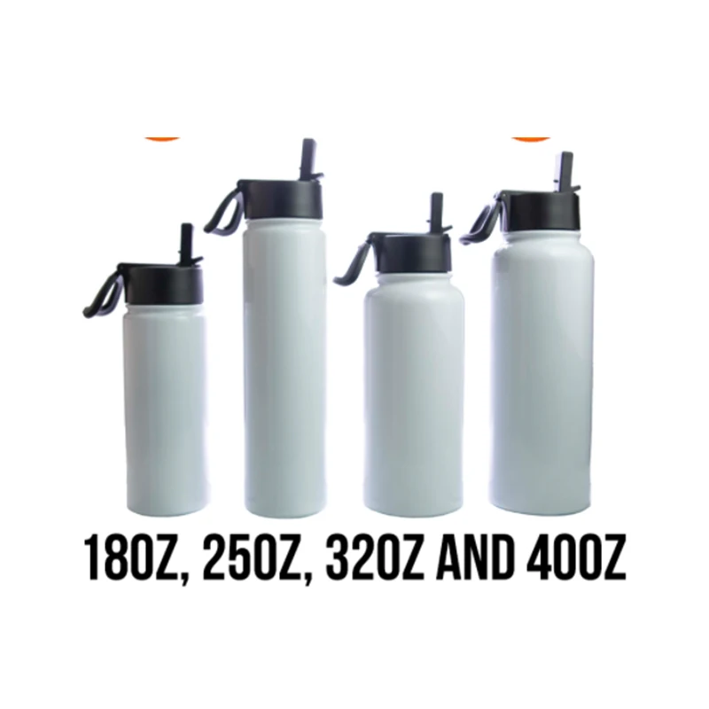 

18oz/25oz/32oz/40oz Sublimation White Stainless Steel Water Bottle Fl, White for sublimation