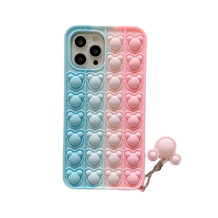 

Soft silicone pop-it stress relief phone case for iphone 12/12pro/12pro max