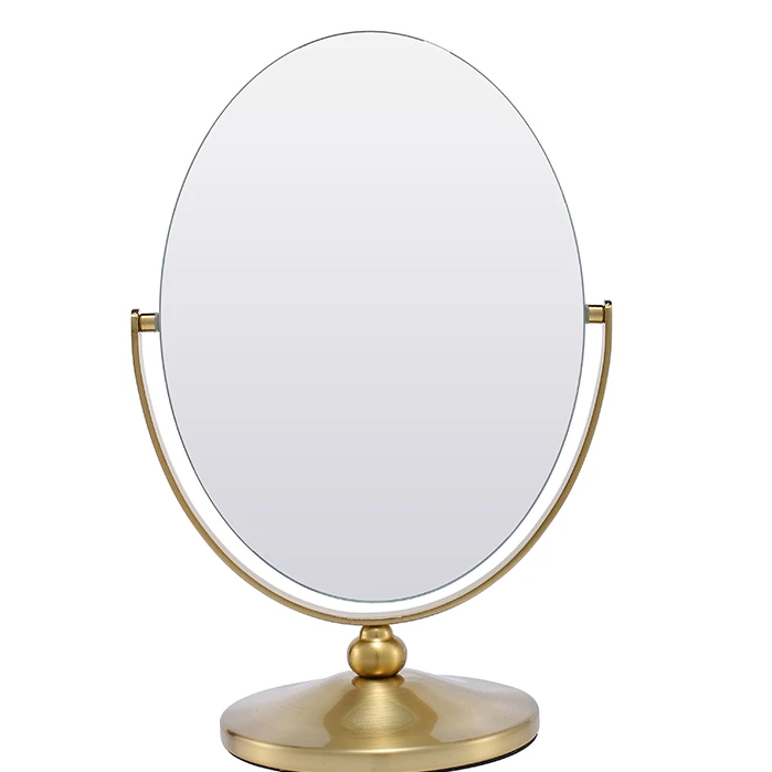 

New Design Desktop Makeup Mirror custom shape table metal hollywood style makeup mirror vanity, As picture