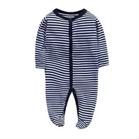 

Wholesale Newborn Cute Infant Baby Bodysuit Clothes Pure Cotton Bbay boy Jumpsuit for footed