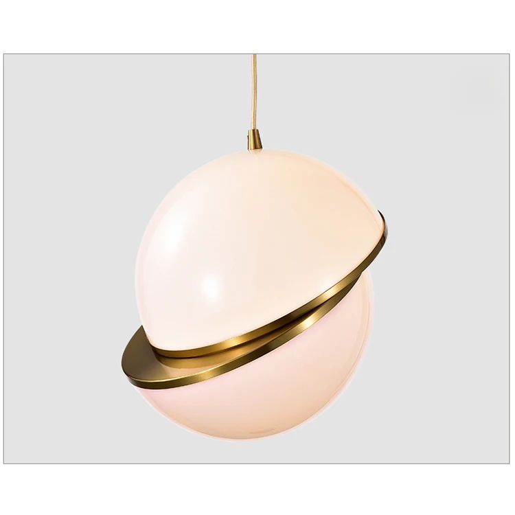 Smart design LED sphere light steel and PC ball pendant light ceiling E27 hanging light ceiling