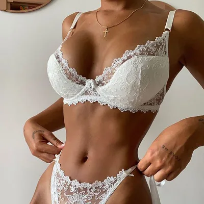 

wholesale two piece lace women sexy transparent teddies lingerie sets