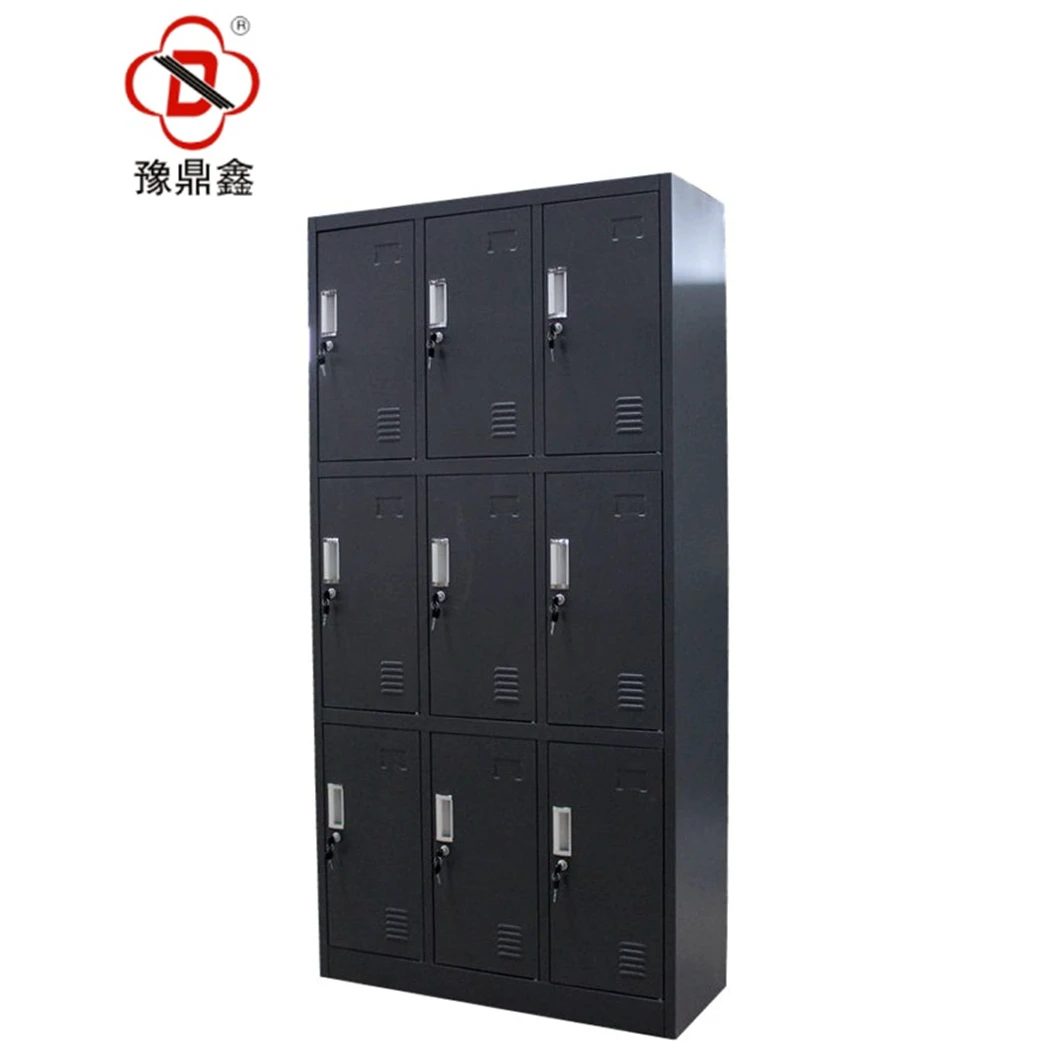 

steel black 9 door locker dormitories and common areas cabinet locker, White,black,grey or custom