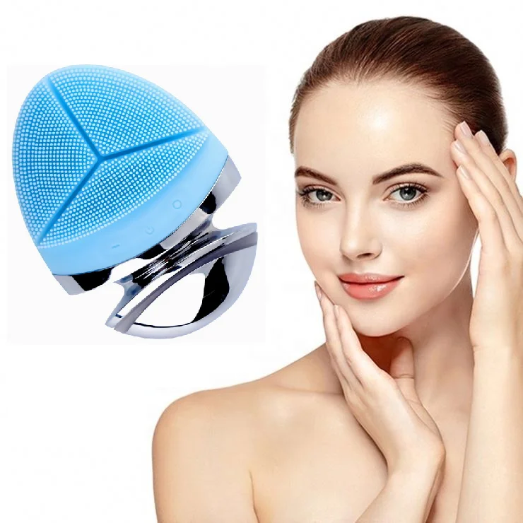 

Wholesale low moq silicone sonic face cleaning brush electricc cleanser device for face care cepillo de silicona con 3 modos de