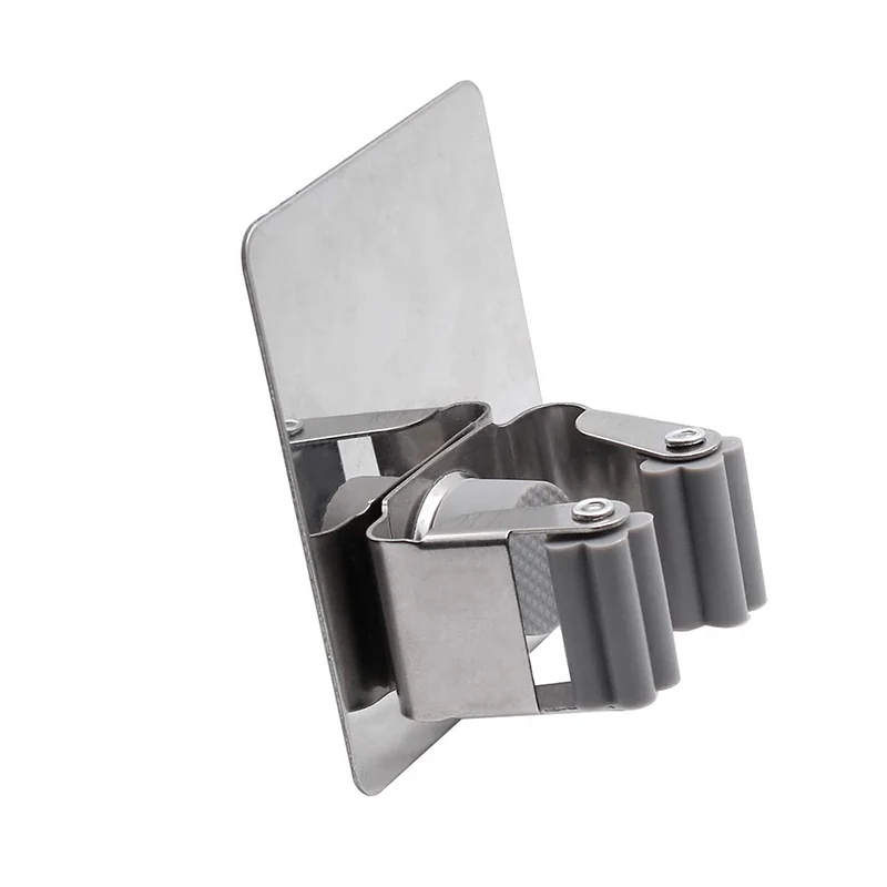 

Wholesale stainless steel household self adhesive organizer mop broom holder wall