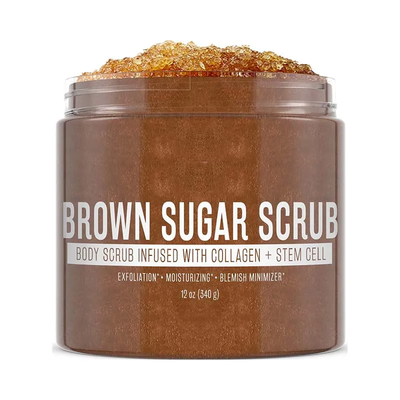 

OEM Private label natural body scrub deep cleansing facial body scrub, Brown
