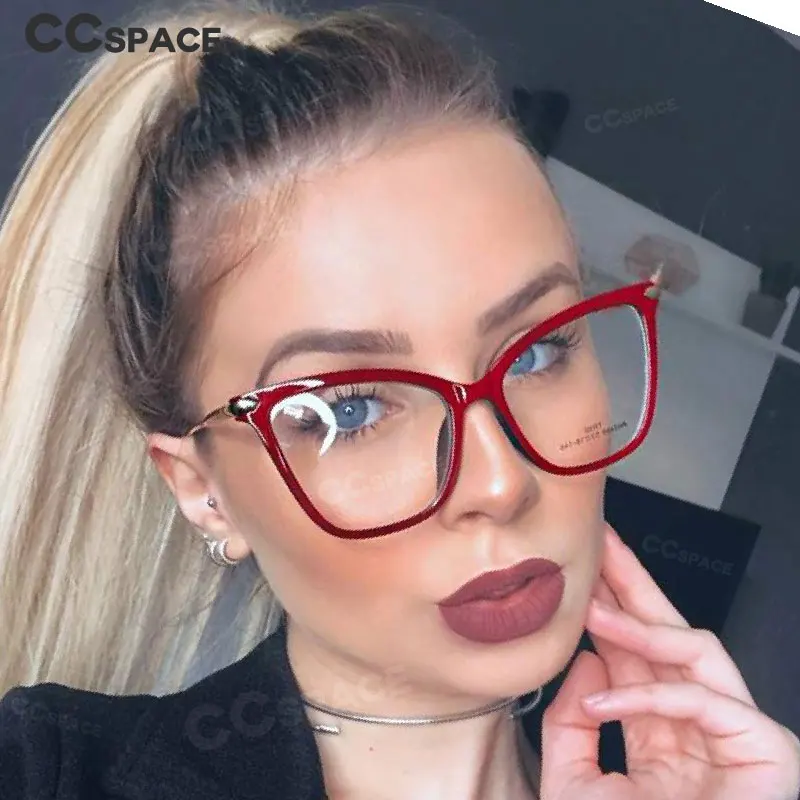 

45918 TR90 Big Cat Eye Anti-blue light Glasses Frames Men Women Optical Fashion Computer Glasses