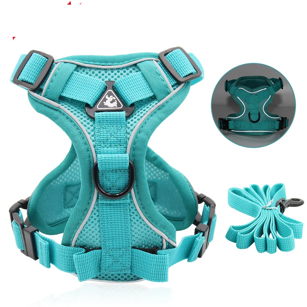 

Amazon Hot Selling Pet Harness Leash Set Reflective Walking Puppy Harness Dog Vest Harness