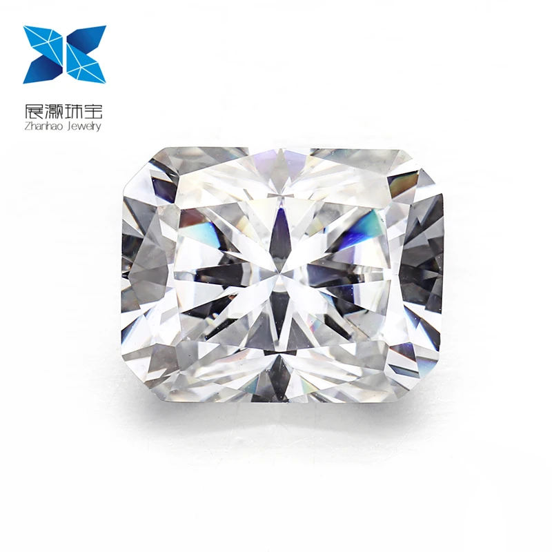 

Wuzhou 1ct gem stones 10carat moissanite diamond radiant cut