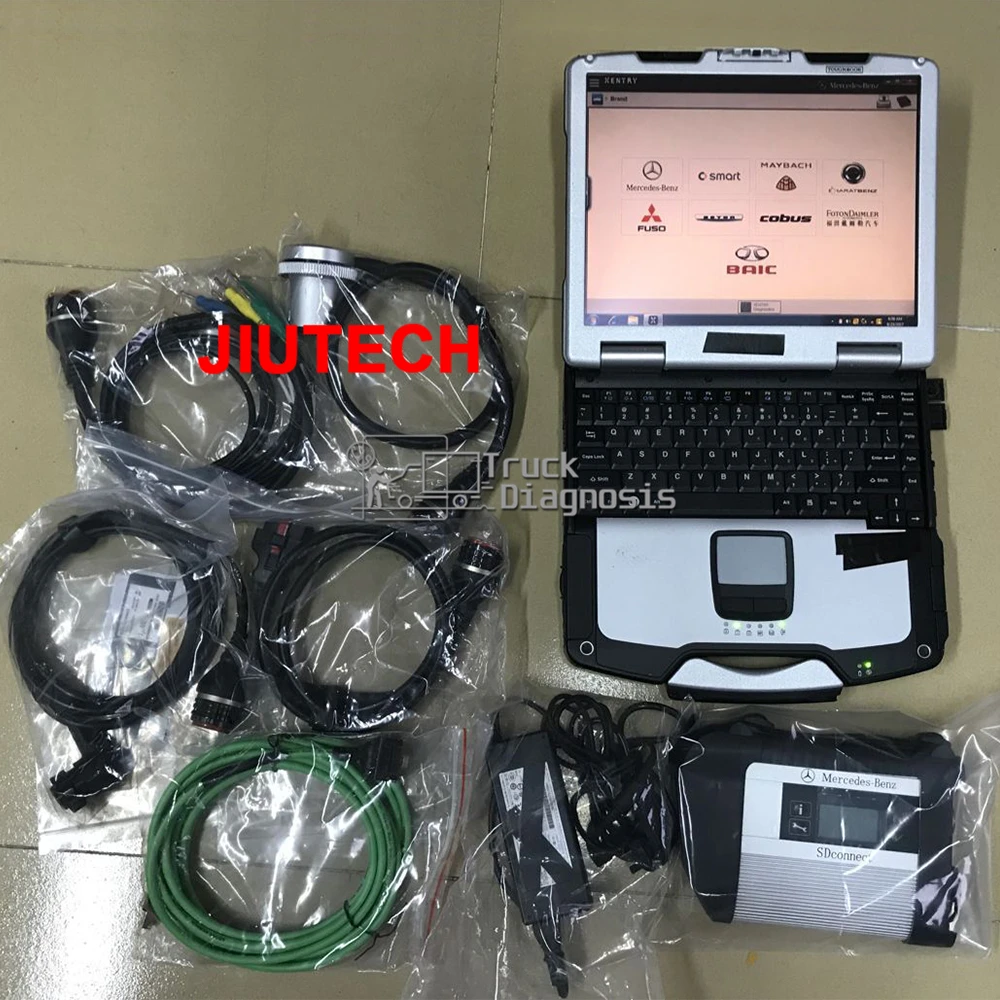 

MB STAR C4 Multiplexer SD Connect C4 xentry das wis epc For Benz truck diagnostic with Toughbook CF52 diagnostic tool scanner