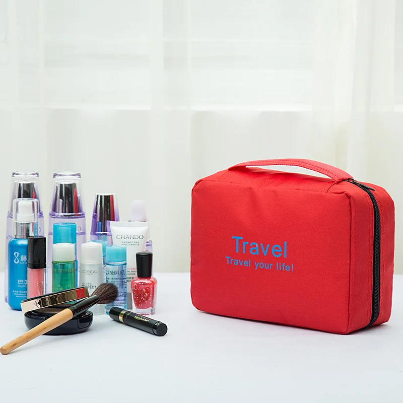 

Custom Logo Waterproof Hanging Makeup Travel Cosmetic Wash Bag, 6 colors
