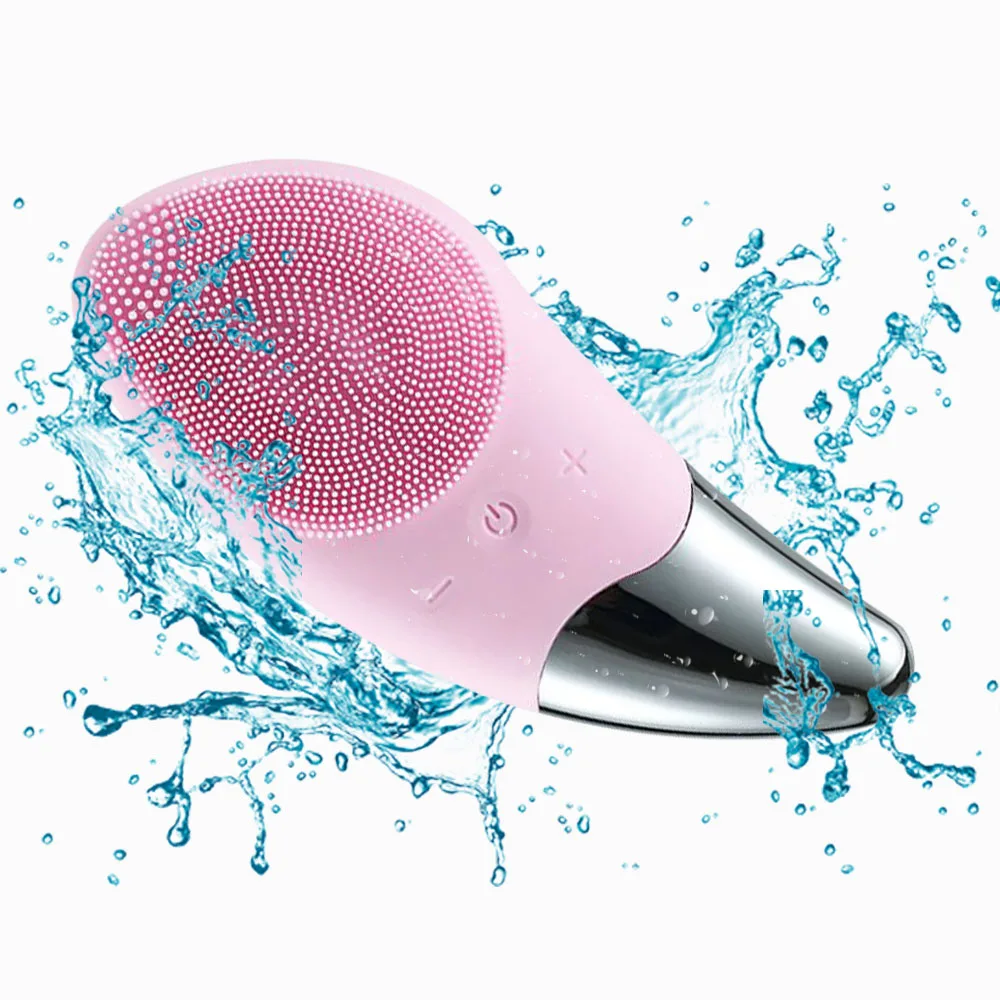 

Popular Products Soft Silicone Waterproof Face Cleanser Brush Silicon Facial Exfoliate Brush, Rose,blue,red and purple