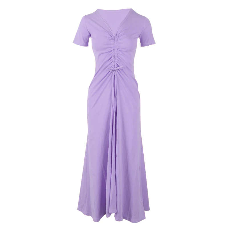 

Hot sale 2021 summer women's V-neck casual dress fashion slim sexy women's skirt