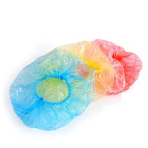 Image of spa salon beauty haircare disposable shower bouffant waterproof plastic caps