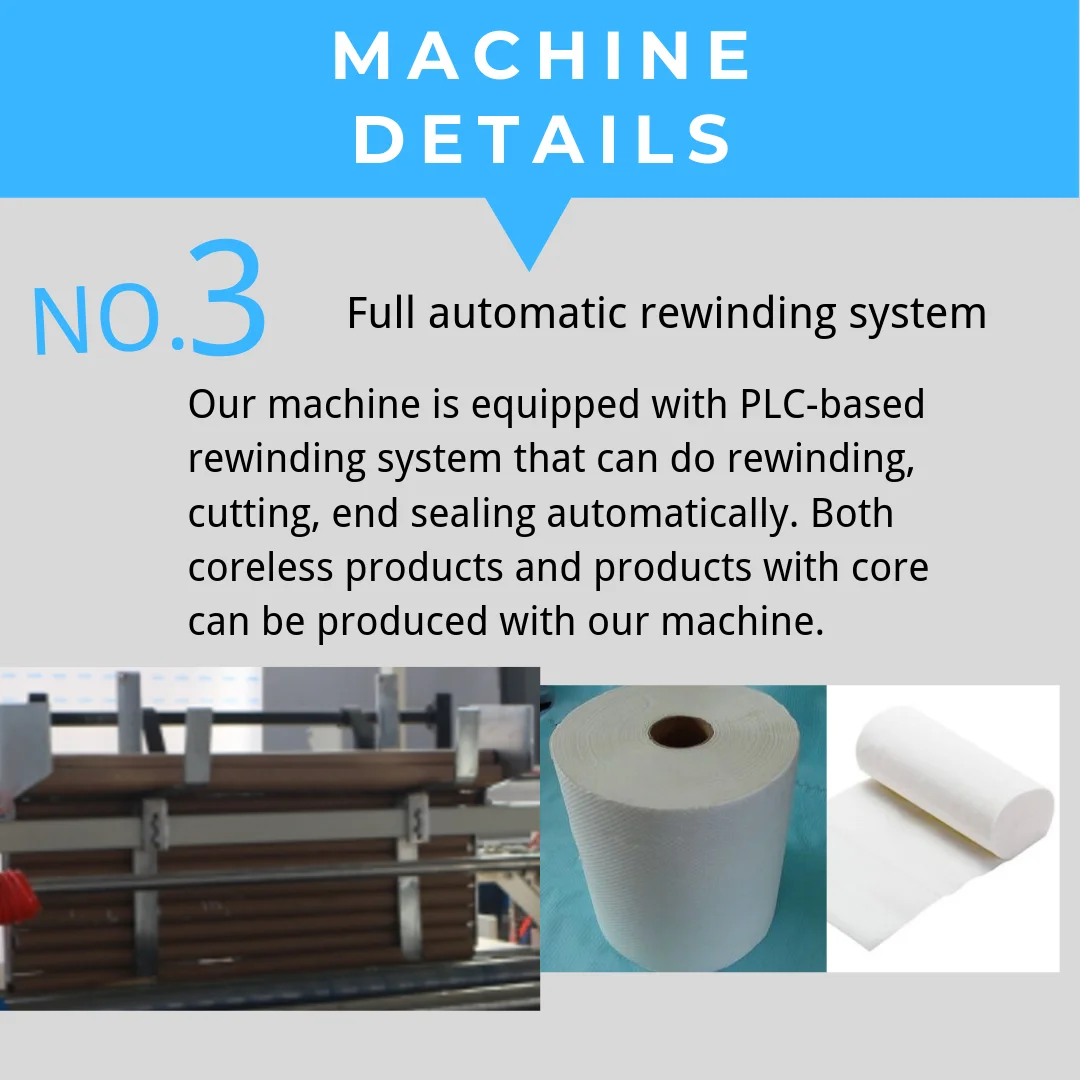 High Speed Automatic Toilet Paper Making Machine Toilet Paper Roll