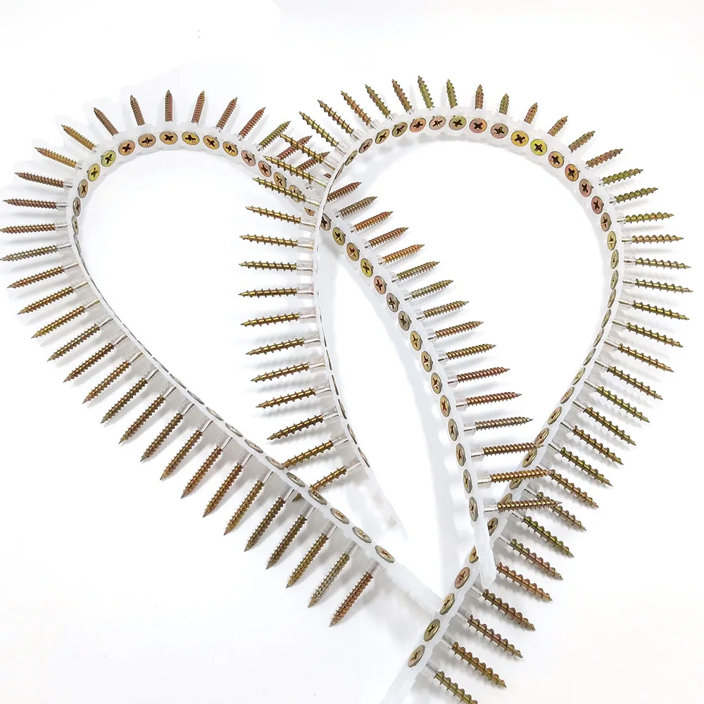 Collated Screw With Plastic Tape Auto Feed Deck Screw For Drywall Screw Gun Buy Collated Screw