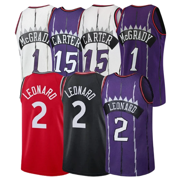 

Tracy McGrady 1 Kawhi Leonard 2 Car ter 15 Toronto Retro Old School Raptor s Basquete Basketball Jerseys Wear Shirt Man